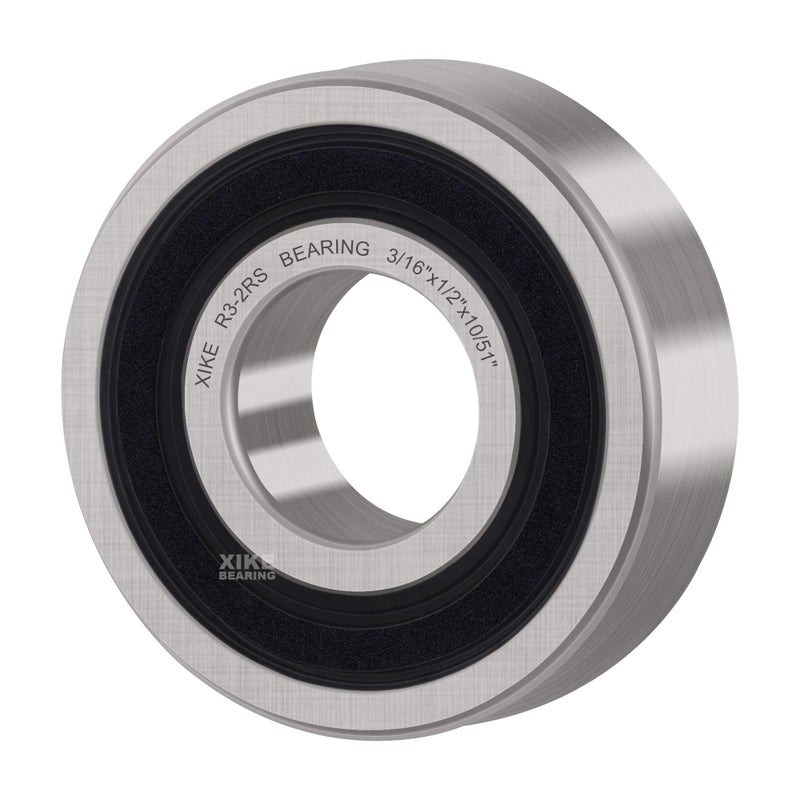 XiKe R3-2RS Double Rubber Seal Bearings 3/16"" x 1/2"" x 10/51"", Deep Groove Ball Bearings Pack of 10 - Image 4
